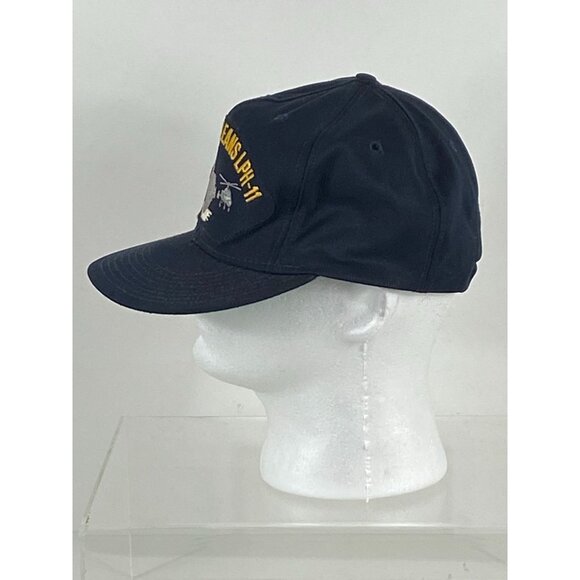 VTG Cap-10 USS New Orleans LPH-11 Snapback Hat Cap Navy Blue Made in USA F264 - Picture 2 of 7